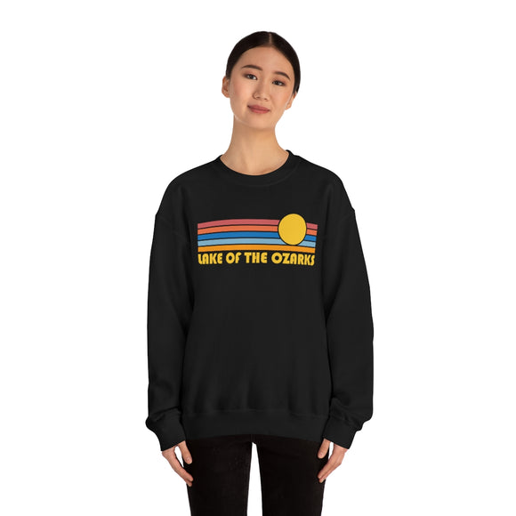 Lake of the Ozarks, Missouri Sweatshirt - Retro Sunrise Crewneck