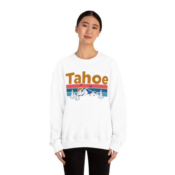 Tahoe, California Sweatshirt - Mountain & Birds Unisex