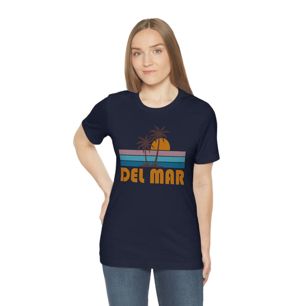 Del Mar, California T-Shirt - Retro Palm Tree Unisex Del Mar Shirt