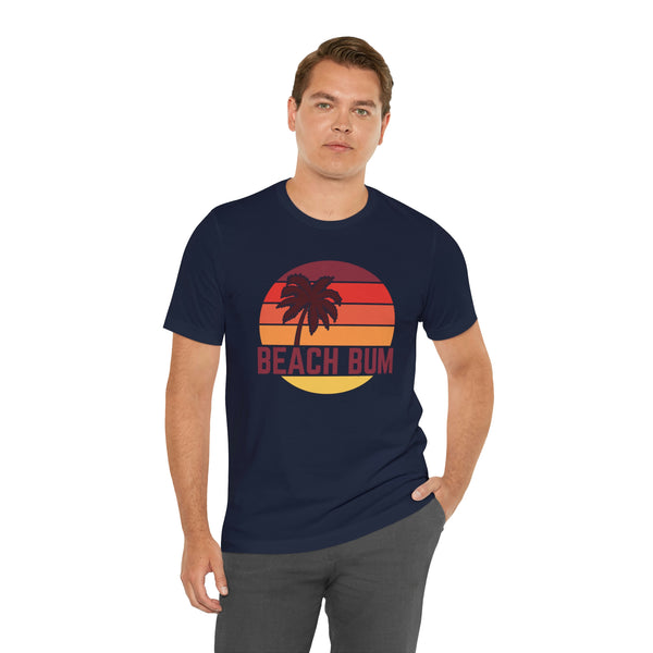 Beach Bum T-Shirt - Retro Palm Tree Unisex Beach Bum Shirt