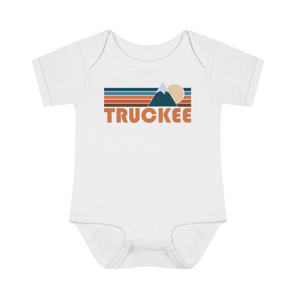 Truckee Baby Bodysuit - Retro Mountain Truckee, California Baby Bodysuit