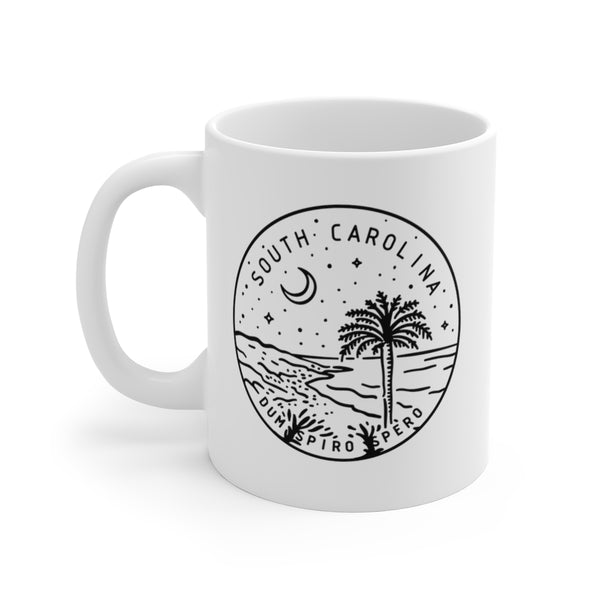 South Carolina Mug - State Design White Ceramic South Carolina Mug (11oz & 15oz)