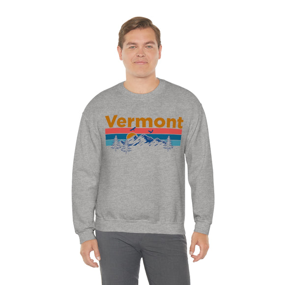 Vermont Sweatshirt - Mountain & Birds Unisex