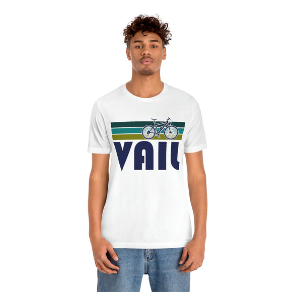 Vail T-Shirt - Retro Mountain Bike Adult Unisex Vail, Colorado T Shirt