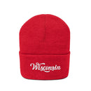 Wisconsin Beanie - Adult Hand Lettered Embroidered Wisconsin Knit Hat-2