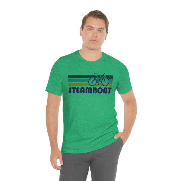 Steamboat T-Shirt - Retro Mountain Bike Adult Unisex Steamboat, Colorado T Shirt