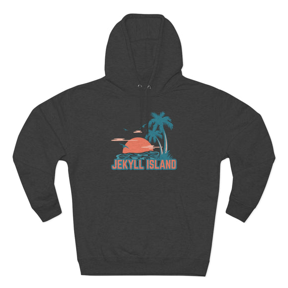 Premium Jekyll Island, Georgia Hoodie - Palm Tree Unisex Sweatshirt