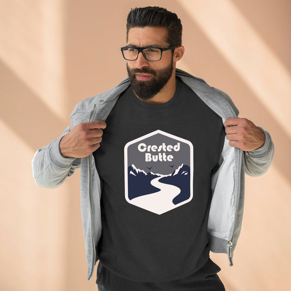 Premium Crested Butte, Colorado Crewneck Sweatshirt - Retro Unisex Sweatshirt