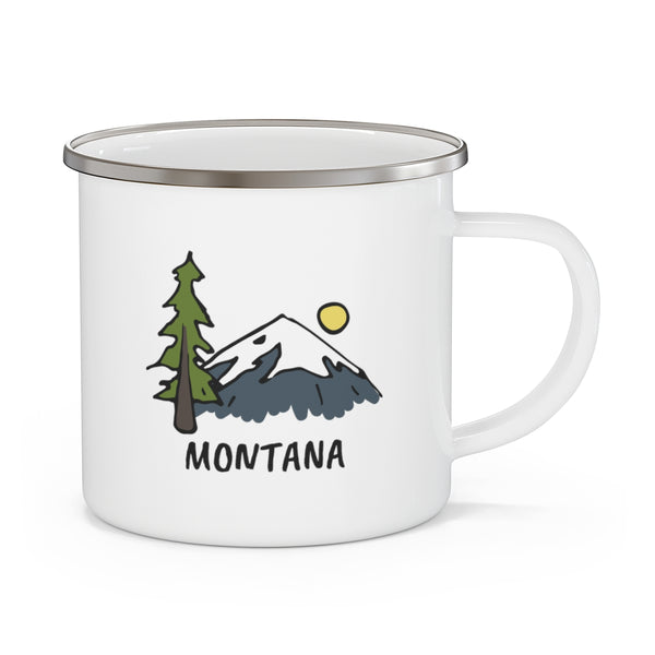 Montana Camp Mug - Retro Enamel Camping Montana Mug