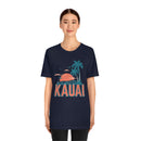 Kauai, Hawaii T-Shirt - Retro Palm Tree & Beach Unisex Kauai Shirt-59
