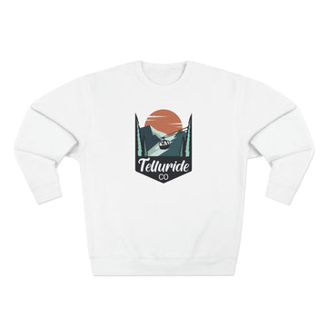 Premium Telluride, Colorado Crewneck Sweatshirt - Retro Unisex Sweatshirt