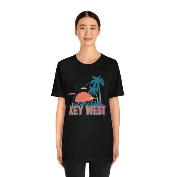 Key West, Florida T-Shirt - Retro Palm Tree & Beach Unisex Key West Shirt