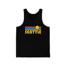 Seattle, Washington Tank Top - Unisex Seattle Tank Top Retro Sun-3
