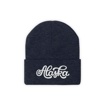 Alaska Beanie - Adult Hand Lettered Embroidered Alaska Knit Hat