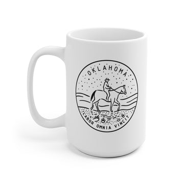 Oklahoma Mug - State Design White Ceramic Oklahoma Mug (11oz & 15oz)