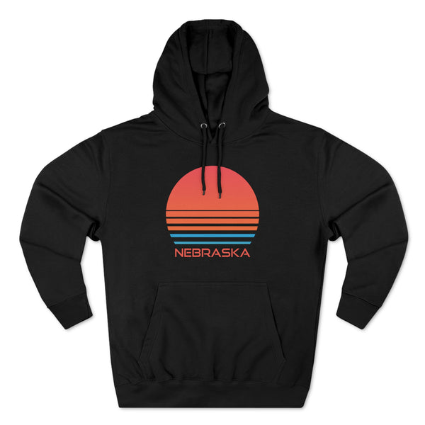 Premium Nebraska Hoodie - Retro 80s Unisex Sweatshirt