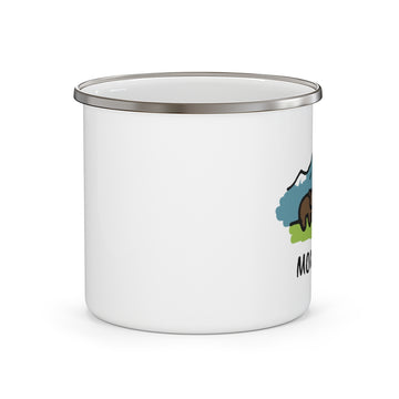 Montana Camp Mug - Retro Enamel Camping Montana Mug - 0