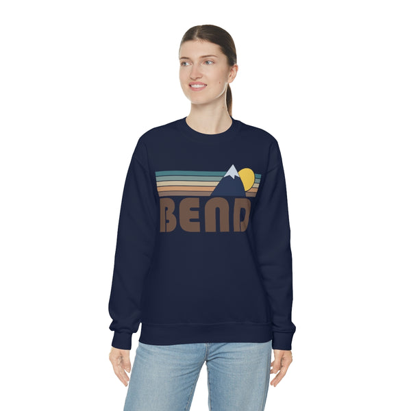 Bend, Oregon Sweatshirt - Fall Retro Mountain Unisex Crewneck Bend Sweatshirt