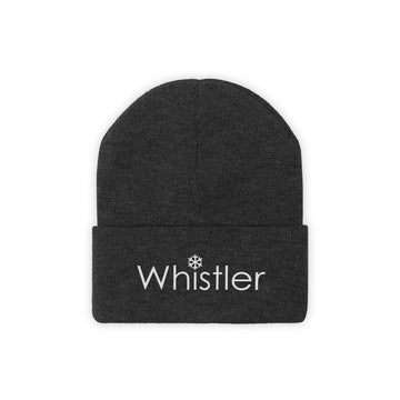 Whistler BC, Canada Beanie Snowflake - Embroidered Whistler Knit Hat