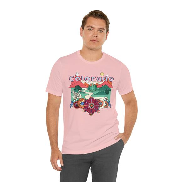 Colorado Shirt, Colorado Retro T-Shirt, Hippie Style Colorado tee, Colorado Mountain Shirt