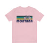 Montana T-Shirt - Retro Mountain Bike Adult Unisex Montana T Shirt