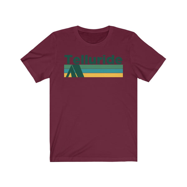 Telluride, Colorado T-Shirt - Retro Camping Adult Unisex Telluride T Shirt