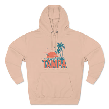 Buy pale-pink Premium Tampa, Florida Hoodie - Palm Tree Unisex Sweatshirt