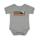 Bozeman Baby Bodysuit - Retro Mountain Bozeman, Idaho Baby Bodysuit-7