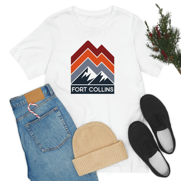 Fort Collins, Colorado T-Shirt - Retro Mountain Unisex Fort Collins Shirt