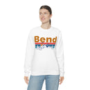 Bend, Oregon Crewneck Sweatshirt - Mountain & Birds Unisex-5