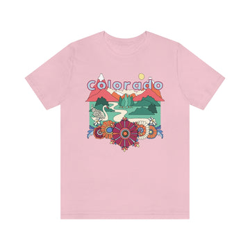 Colorado T-Shirt - Retro Mountain / Hippie Style Colorado Shirt