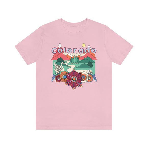 Colorado T-Shirt - Retro Mountain / Hippie Style Colorado Shirt