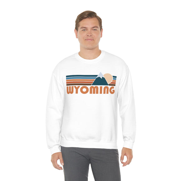 Wyoming Sweatshirt - Retro Mountain Unisex