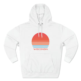 Premium Wisconsin Hoodie - Retro 80s Unisex Sweatshirt