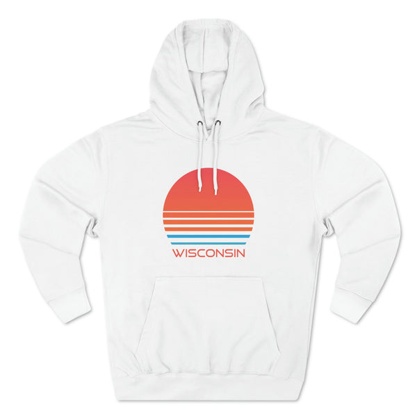Premium Wisconsin Hoodie - Retro 80s Unisex Sweatshirt