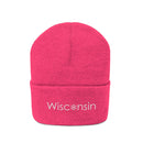 Wisconsin Knit Beanie - Adult Embroidered Snowflake Wisconsin Knit Hat-22