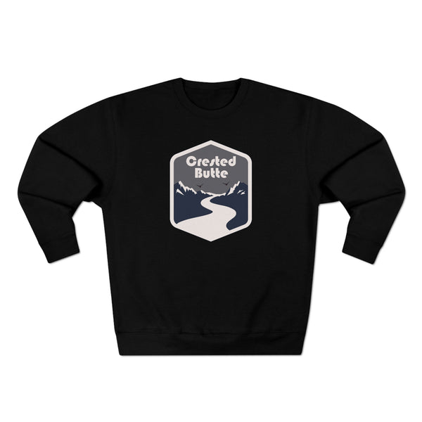 Premium Crested Butte, Colorado Crewneck Sweatshirt - Retro Unisex Sweatshirt