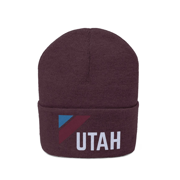 Utah Beanie - Adult Embroidered Retro Utah Knit Hat