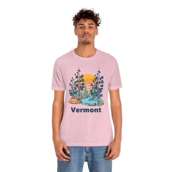 Vermont T-Shirt - Mountain Illustration Unisex Vermont Shirt