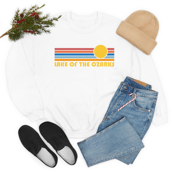Lake of the Ozarks, Missouri Sweatshirt - Retro Sunrise Crewneck