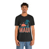 Maui, Hawaii T-Shirt - Retro Palm Tree & Beach Unisex Maui Shirt