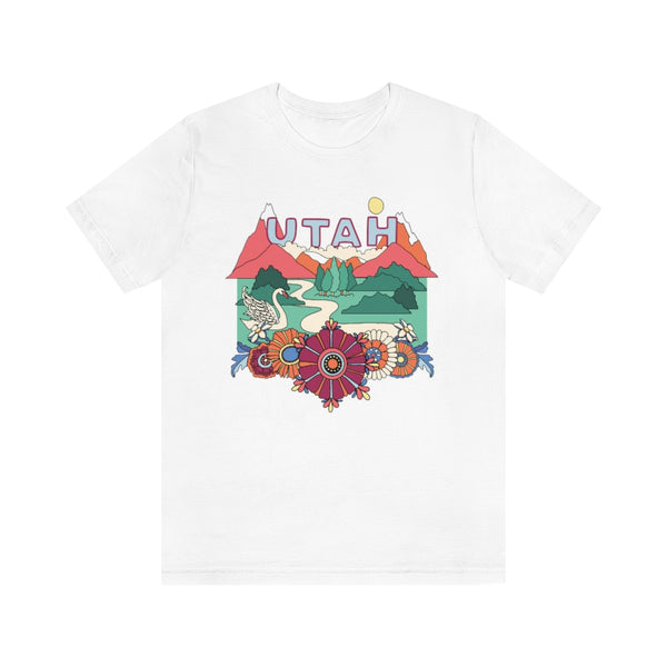 Utah T-Shirt - Retro Mountain / Hippie Style Utah Shirt