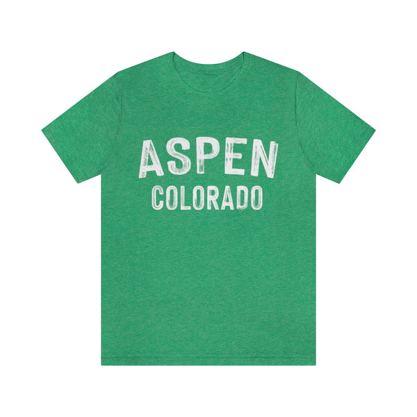 Aspen, Colorado Shirt - Paint Text Unisex Aspen T-Shirt