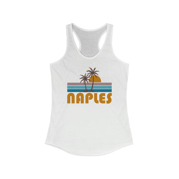 Naples, Florida Women's Tank - Retro Palm Tree Women's Racerback Naples Tank Top - 0