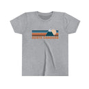 North Carolina Youth T-Shirt - Retro Mountain North Carolina Kid's TShirt-1