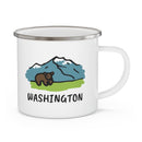 Washington Camp Mug - Retro Enamel Camping Washington Mug-3