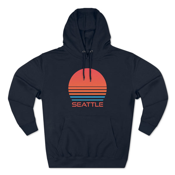 Premium Seattle, Washington Hoodie - Retro 80s Unisex Sweatshirt