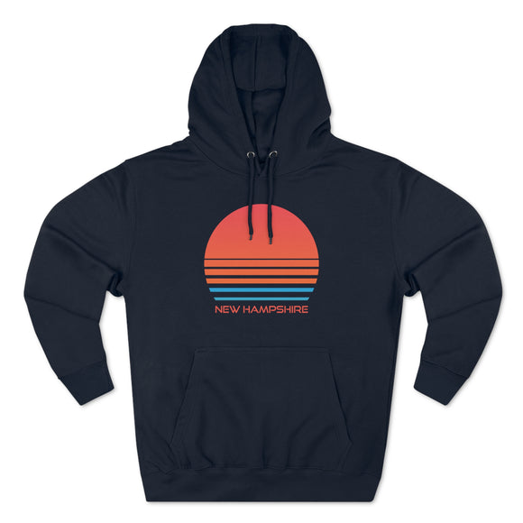 Premium New Hampshire Hoodie - Retro 80s Unisex Sweatshirt