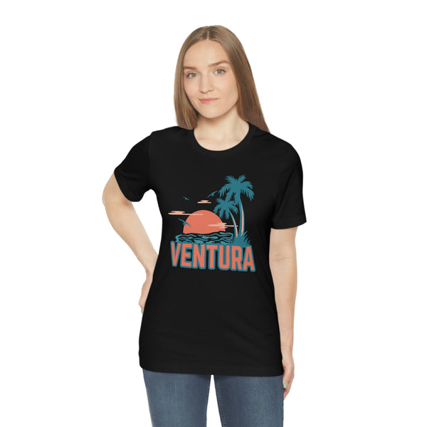 Ventura, California T-Shirt - Retro Palm Tree & Beach Unisex Ventura Shirt