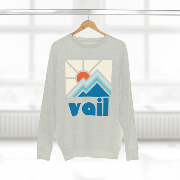 Premium Vail, Colorado Crewneck Sweatshirt - Retro Unisex Sweatshirt